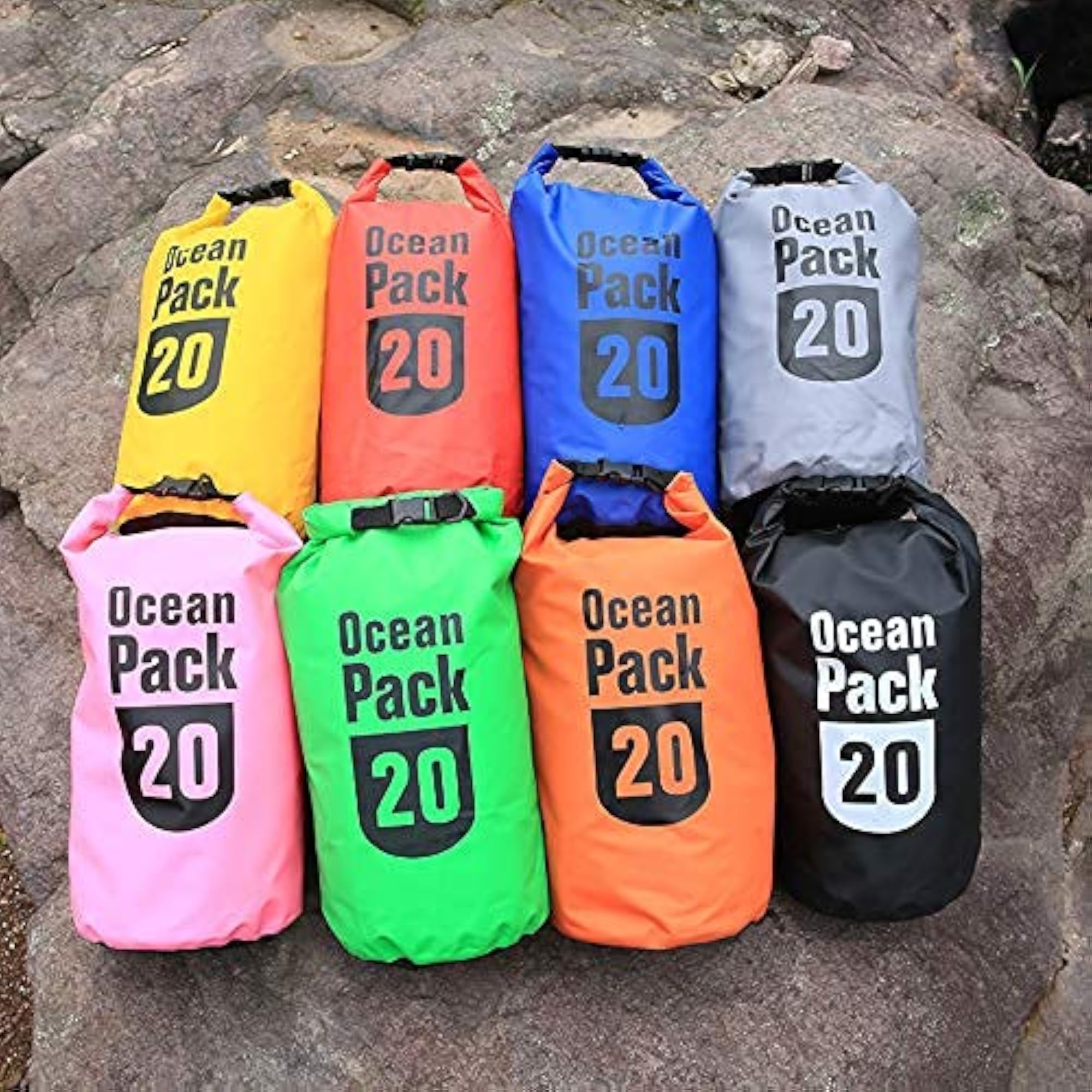 Bilvina Waterproof PVC Dry Bag Sack, 20 Litre, Multi Color